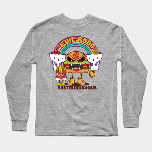 Evil food delicious Long Sleeve T-Shirt by Onthewildside